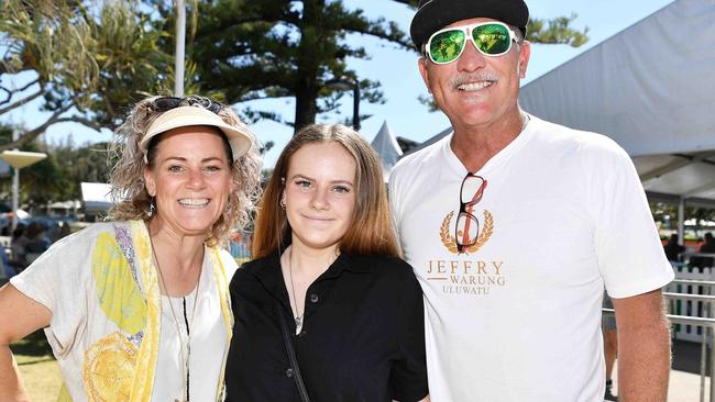 Sally Jupp, Essie and Darren Podlich at Caloundra Music Festival. Picture: Patrick Woods.