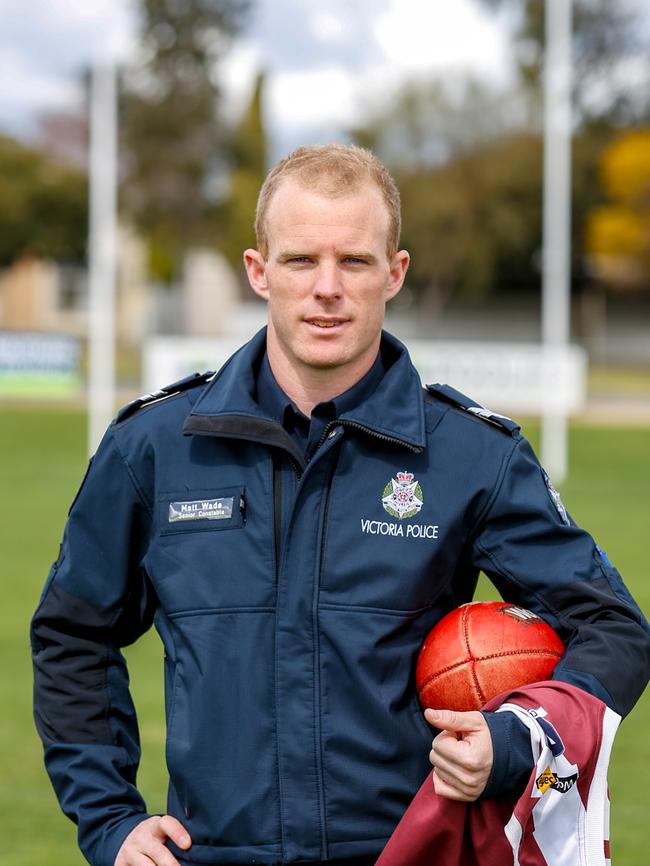 Matt Wade’s long stint as coach of Swan Hill has come to an end. He is also a local policeman. Picture: Chloe Smith