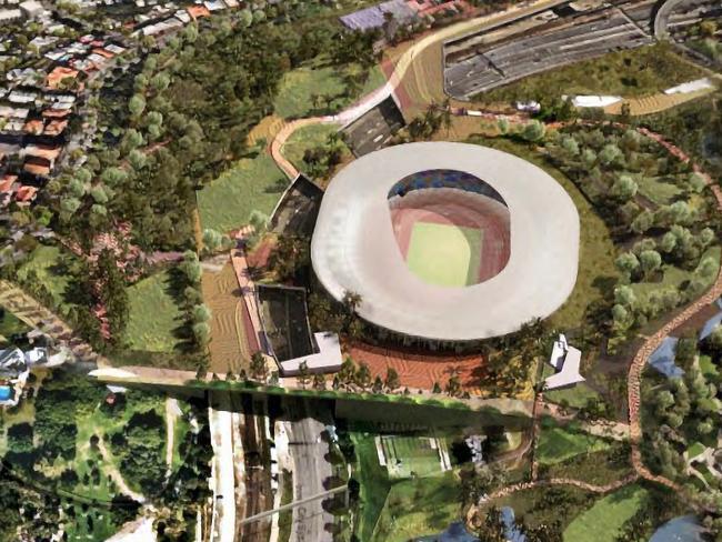 A view of the proposed Brisbane Stadium at Victoria Park, in the Arcadis Victoria Park Strategic Plan for the 2032 Brisbane Olympic Games. Picture: Supplied