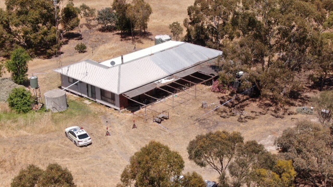 Police at the property on Senior Road at Senior, near Bordertown.