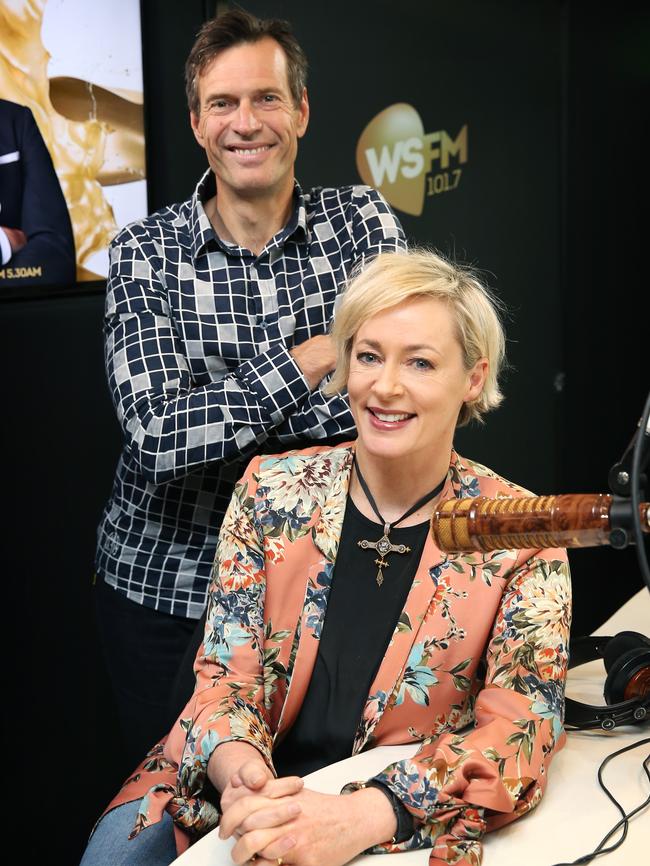 WSFM breakfast duo Brendan Jones and Amanda Keller. Picture: Toby Zerna