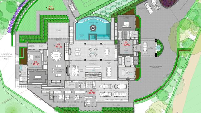 The floor plan for Mr Teng’s dream home.