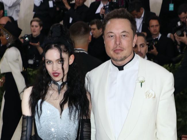 Grimes and Elon Musk at the 2018 Met Gala. Picture: Taylor Hill/Getty Images