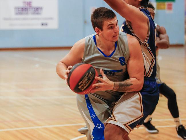 Cannons’ Captain Lachlan Shipway impressed with a 20 point haul against Palmerston. Picture: GLENN CAMPBELL