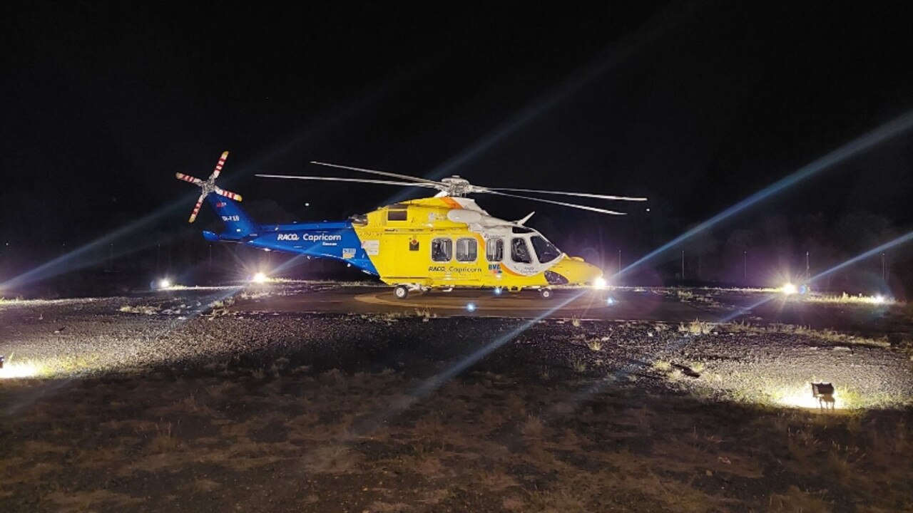 RACQ CapRescue responded to a collapse at the Sojitz Gregory Crinum Coal Mine near Emerald about midnight Wednesday. Picture: RACQ CapRescue