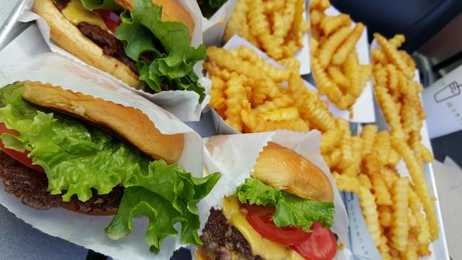 Close up with the Note 5 ... A photograph of Shake Shack burgers and fries taken with a Samsung Galaxy Note 5 smartphone in New York City shortly after its worldwide launch. Picture: Jennifer Dudley-Nicholson.