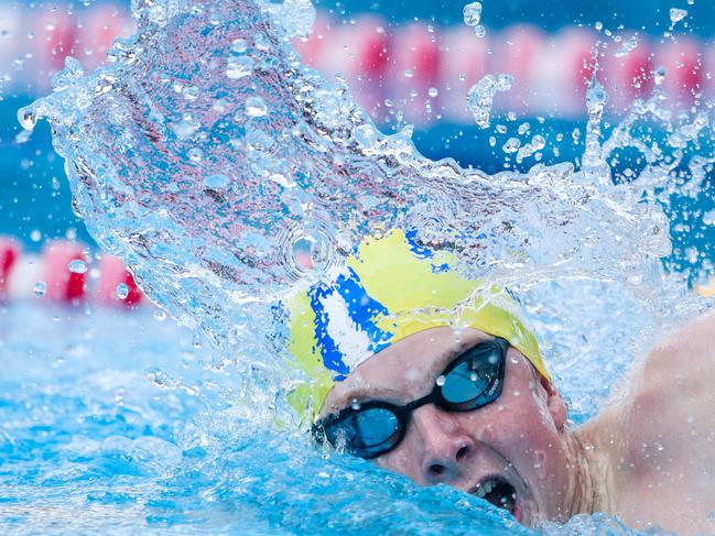 Toowoomba Grammar’ss Ryan Grimes in the 200m freestyle. Picture: Glenn Campbell