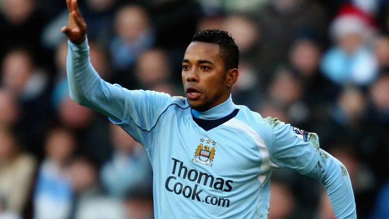 Robinho playing for Manchester City in 2009.