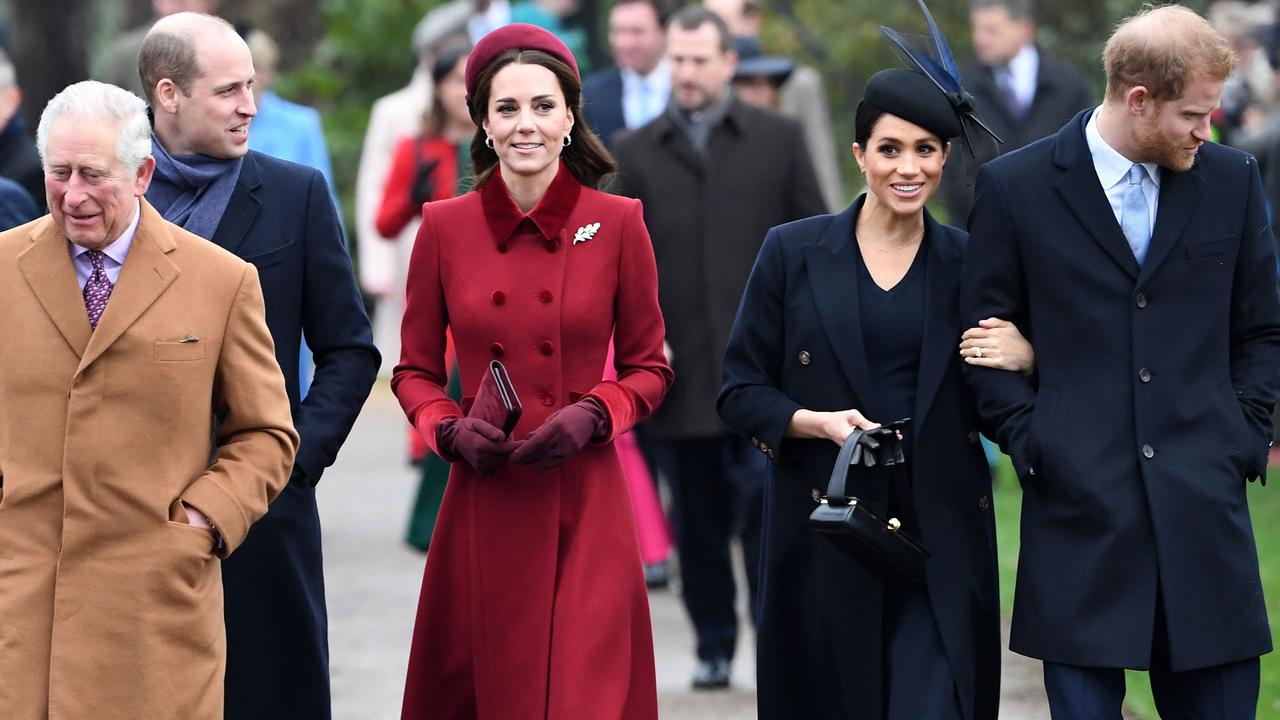 Prince Harry, Prince William and Prince Charles were summoned to Sandringham in January for urgent Megxit talks. Picture: AFP