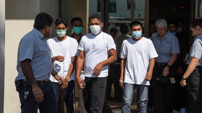 Nine Indonesian fishermen were caught harvesting 170kg of Trepang, or sea cucumber, off the coast of the Northern Territory. Picture: Pema Tamang Pakhrin