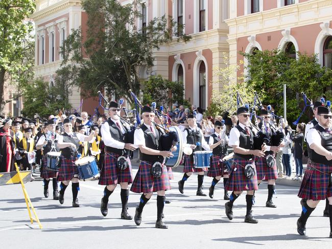 Town and Gown at the UTAS Graduation, Launceston. PICTURE CHRIS KIDD