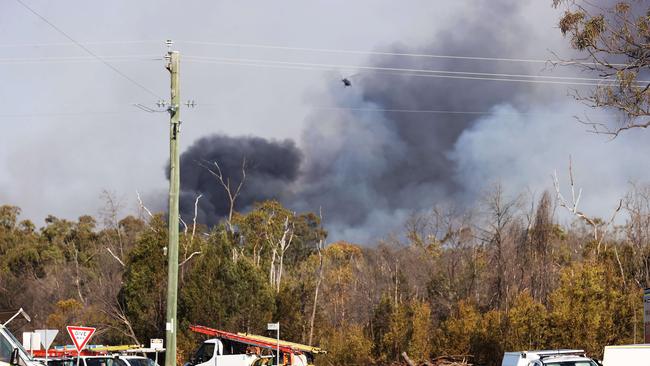 Smoke from a fire advancing on Tara township. Picture: Liam Kidston