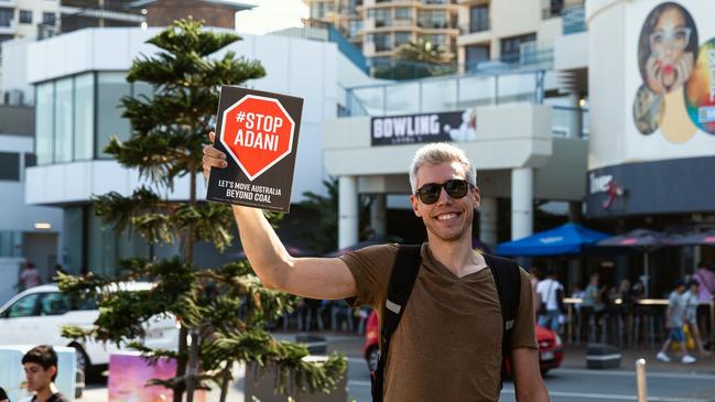 Protesters marched the streets of Surfers Paradise last Saturday as part of an Extinction Rebellion action. Photo. Sabine Bannard