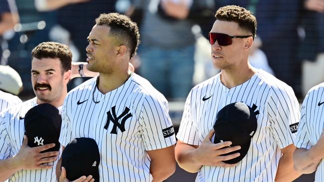 Facial hair is back for the Yankees. (Photo by Julio Aguilar/Getty Images)