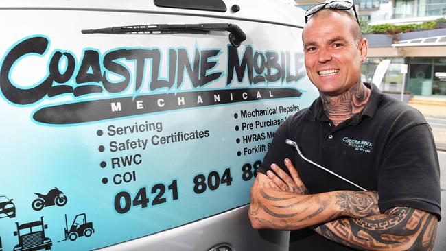 The winner Joel Manley from Coastline Mobile Mechanics. Picture: Patrick Woods.