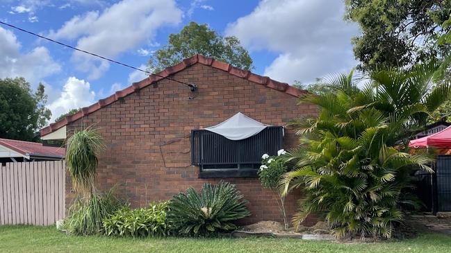 House engulfed in flames after e-scooter explosion in Bundamba. Picture: Nicola McNamara.
