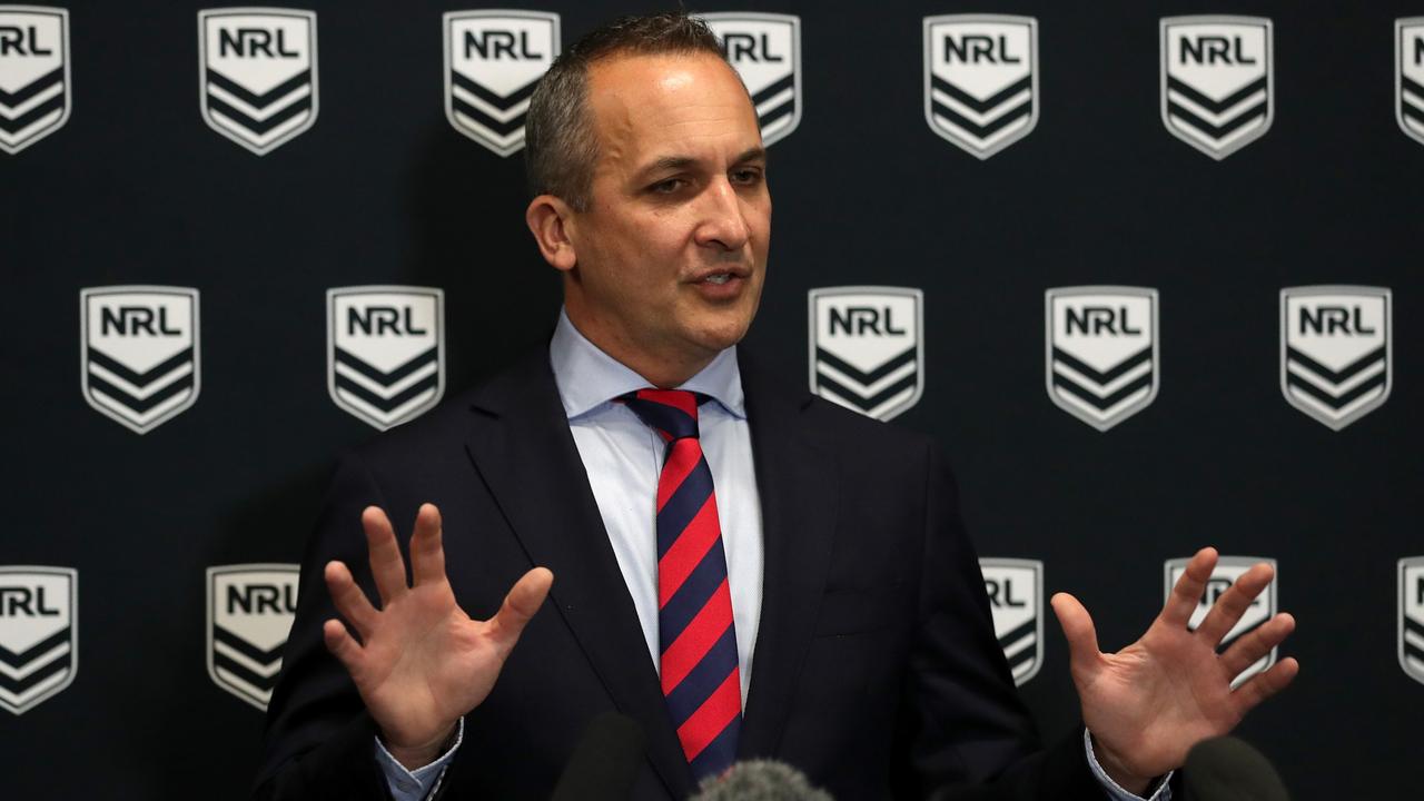 Andrew Abdo has defended the NRL’s stance on letting clubs decide whether to mandate vaccinations. Picture: Mark Metcalfe/Getty Images