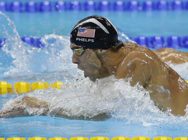 United States' Michael Phelps competes in the final of the men's 200-meter individual medley during the swimming competitions at the 2016 Summer Olympics, Thursday, Aug. 11, 2016, in Rio de Janeiro, Brazil. (AP Photo/Matt Slocum)
