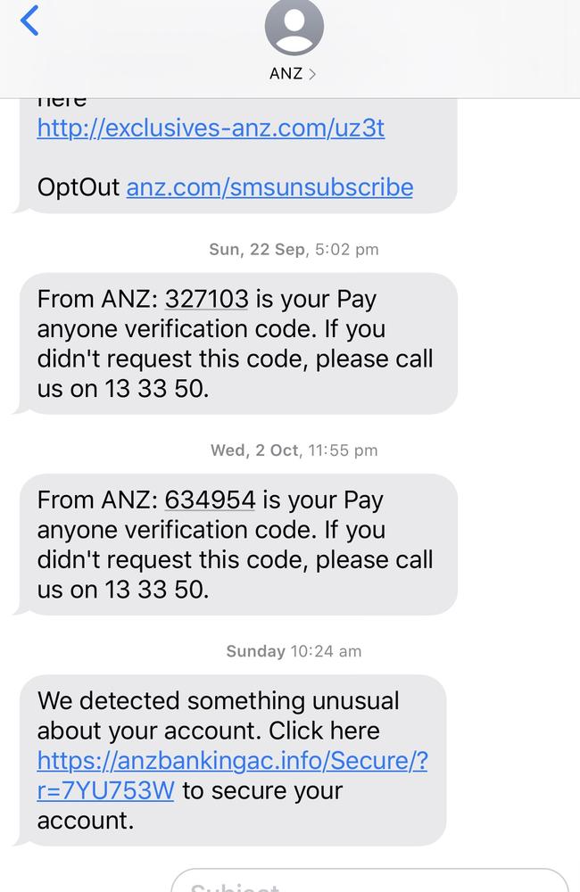 The first three messages are legitimate but the last one is not – and this how Debra suspects hackers got hold of her personal information.