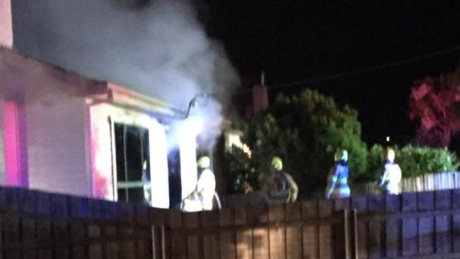 Fire crews attended a blaze at a Mayfield home overnight. Picture: supplied