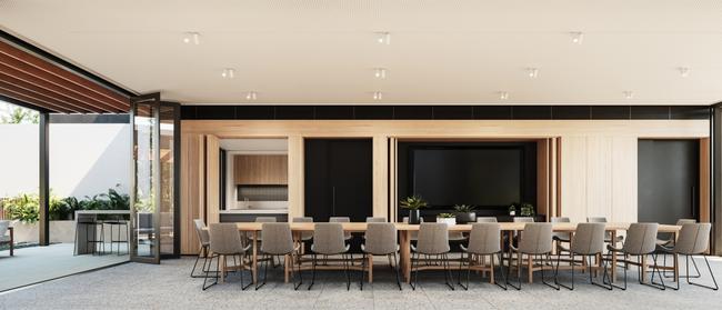 A 22-seat boardroom has been incorporated into the project in response to the COVID-19 pandemic. Supplied by Australasian Property Developments