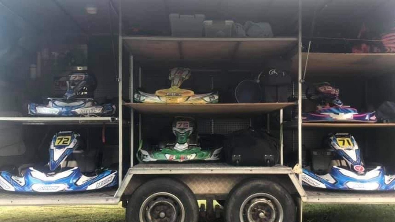 The Mackay Kart Club trailer loaded and ready to travel to a meet. Picture: Contributed