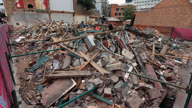 The demolished Corkman Irish pub. Picture: Alex Coppel.