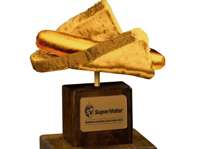 The SuperVoter Trophy. Gold!