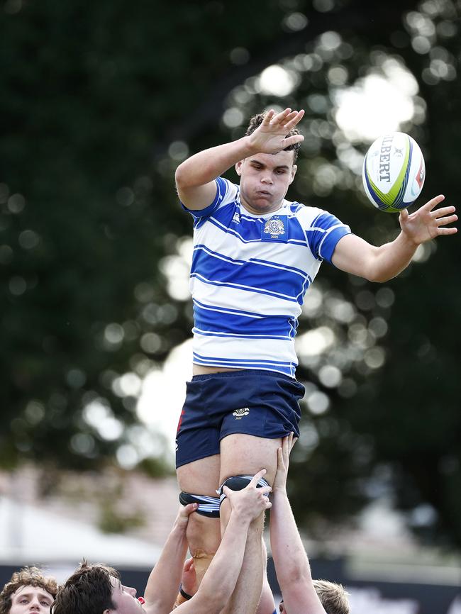 Action from the GPS first XV rugby match between Nudgee College and Toowoomba Grammar School. Photo:Tertius Pickard