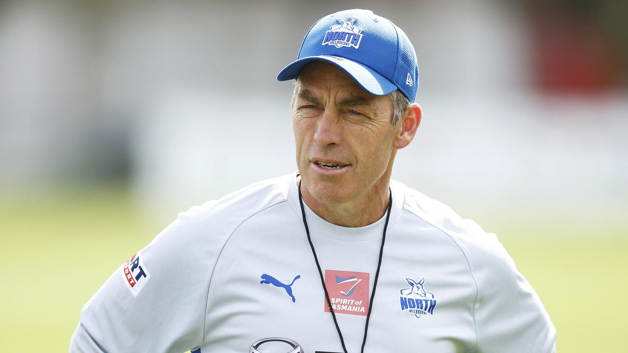 Alastair Clarkson has a difficult job on his hands to rebuild this young Kangaroos side. Picture: Getty Images