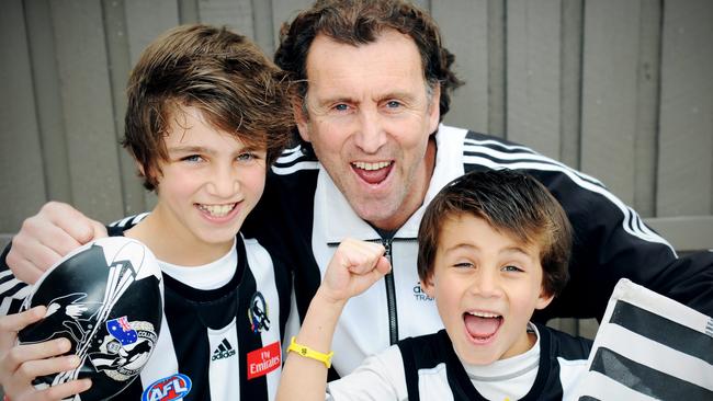 Peter Daicos with Josh and Nick when they were young Pies fans.