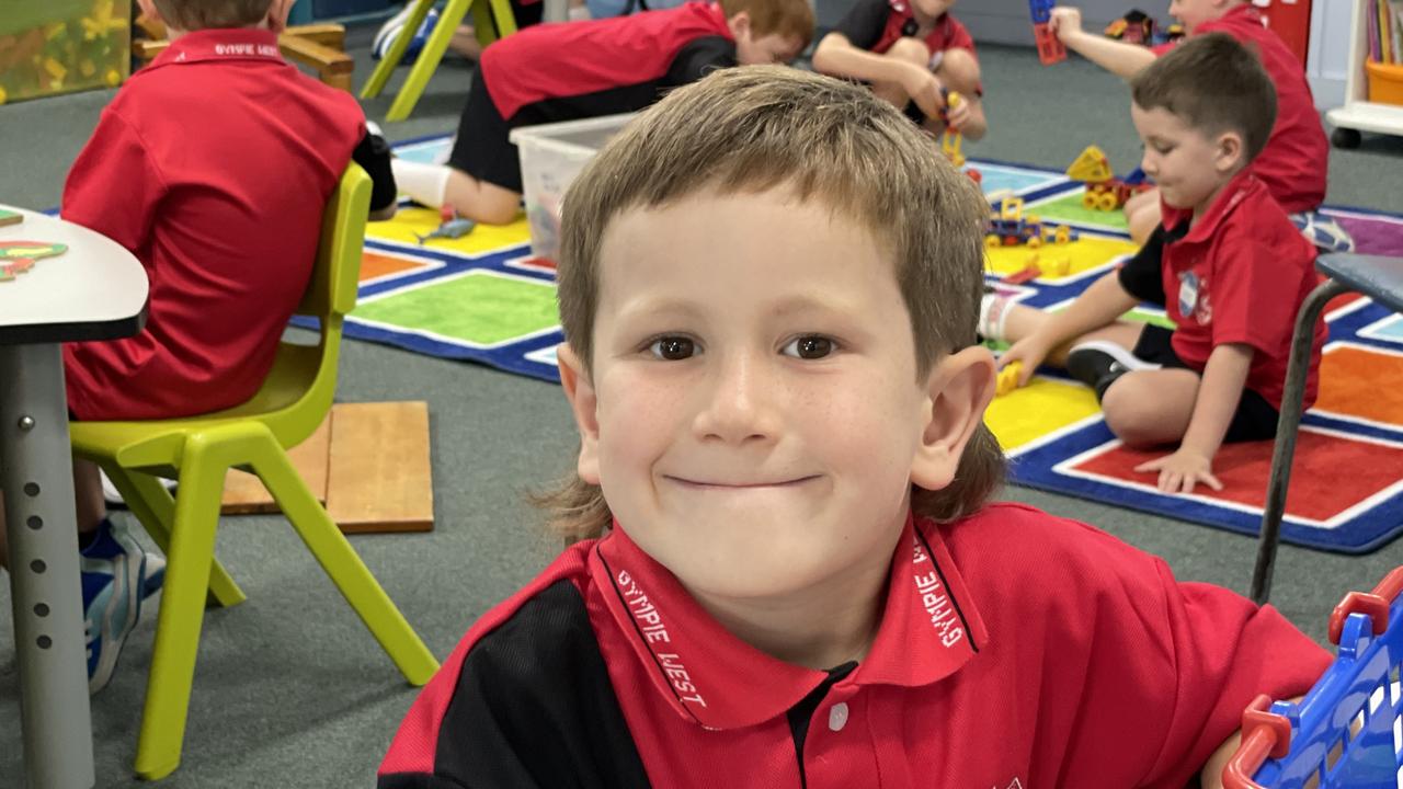 William Vertigan – Gympie West State School prep students on first day, Monday January 22, 2024.