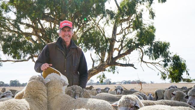Jeparit farmer Wes Preston broke a national record this week for his White Suffolk-Merino lambs. Picture: Rachel Simmonds