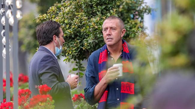 Victorian Opposition Leader Matthew Guy with former chief of staff Mitch Catlin. Picture: Tim Carrafa