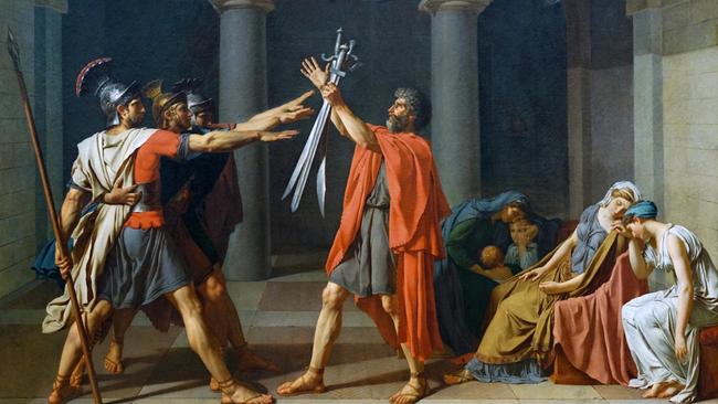 Jacques-Louis David, The Oath of the Horatii, 1784, Paris, Louvre