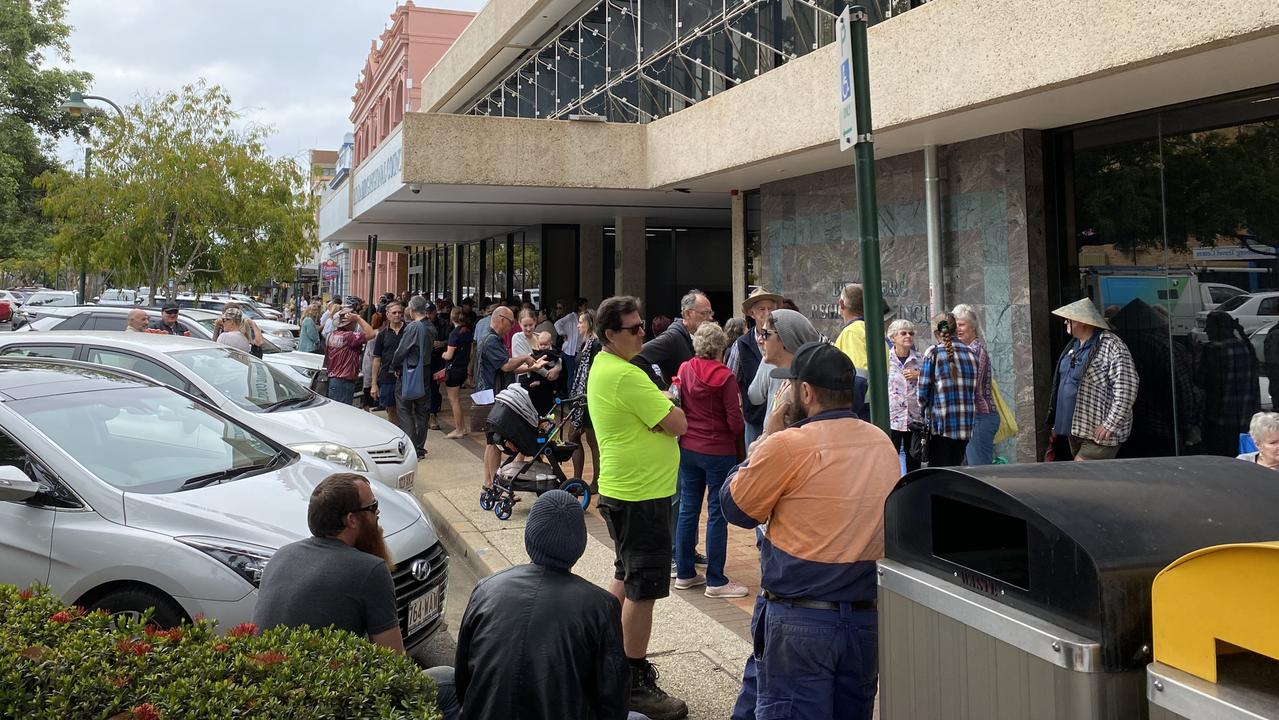 A large number of people gathered outside the Bundaberg Regional Council in central Queensland as part of a ‘freedom’ protest.