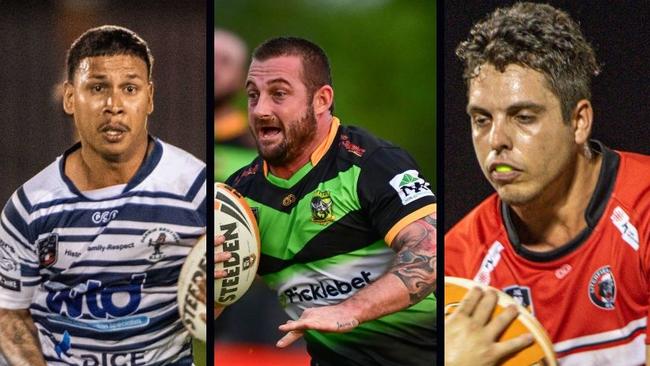 Nick Yarran, David Russell and David Jacobson playing in the 2025 NRL NT season.