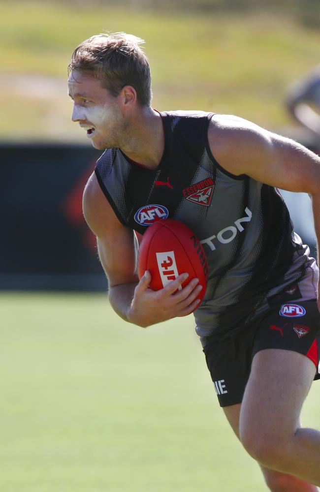 Darcy Parish at Essendon football training. Saturday, January 11. 2025. Picture: David Crosling