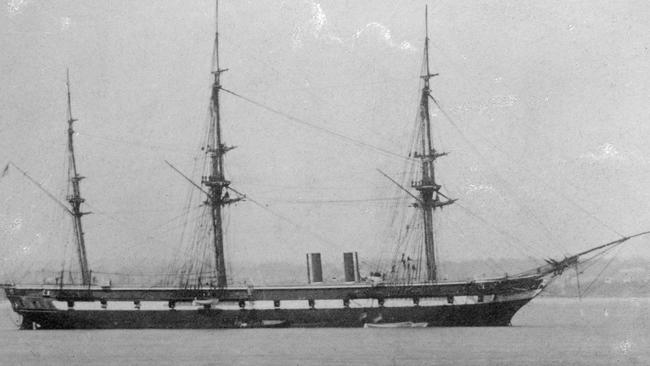 The prince's frigate, the Galatea. Courtesy State Library of Victoria