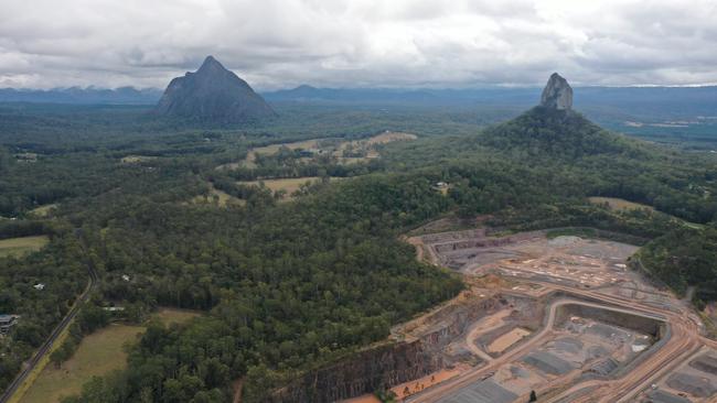 A drone shot of the Glasshouse Quarry. Picture: contributed