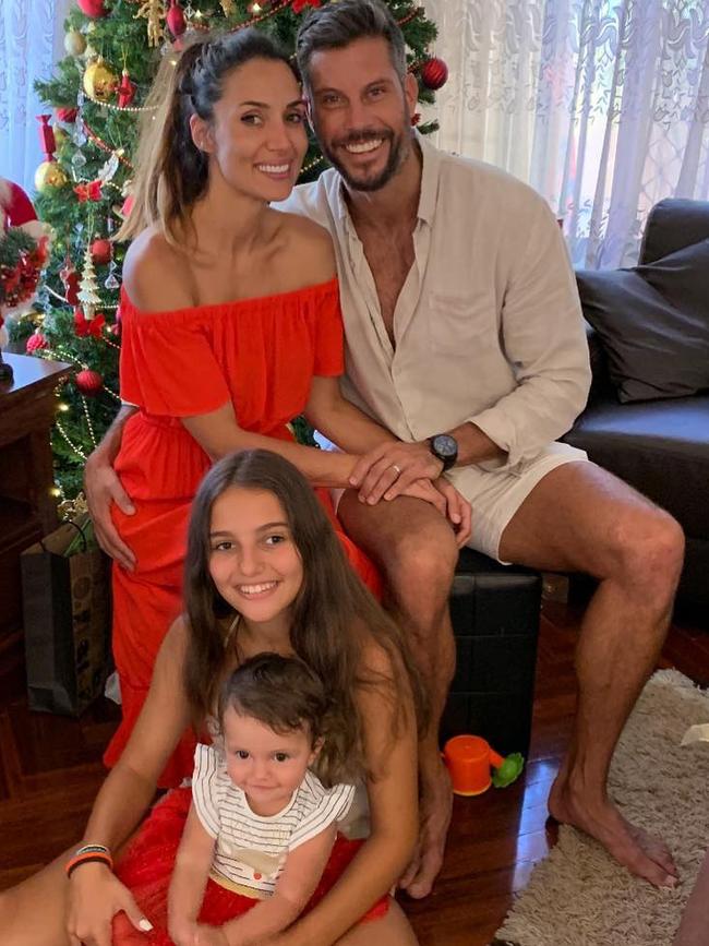 Sam Wood and Snezana Markoski with their children Eve and baby Willow. Picture: Instagram