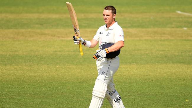 Marcus Harris quelled talk he is under pressure with a pair of cracking knocks against Queensland. Picture: Getty