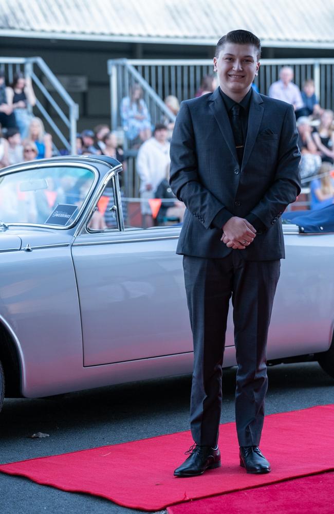 Jayden Beamish arrives at The Pavillion for Victory College's 2023 Formal. June 23, 2023. Picture: Christine Schindler