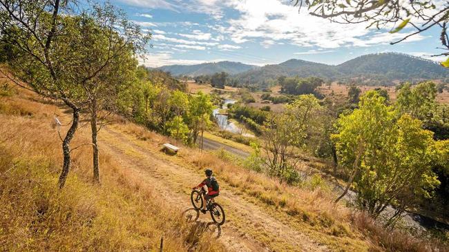 The Brisbane Valley Rail Trail is fast becoming a popular visitor location. Picture: Lachlan Ryan