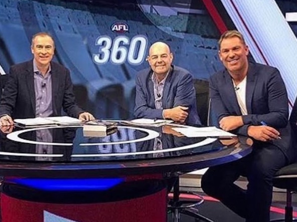 Gerard and Robbo on AFL360 with Shane Warne.