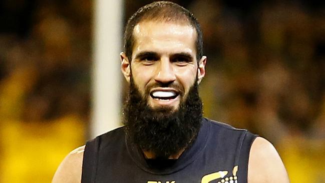 Richmond’s Bachar Houli was banned for only two weeks for knocking out Carlton’s Jed Lamb. Picture: Wayne Ludbey