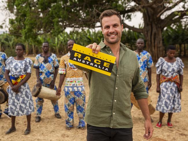 Beau Ryan’s whirlwind trip while hosting Amazing Race took him to Malawi. Picture: Channel 10