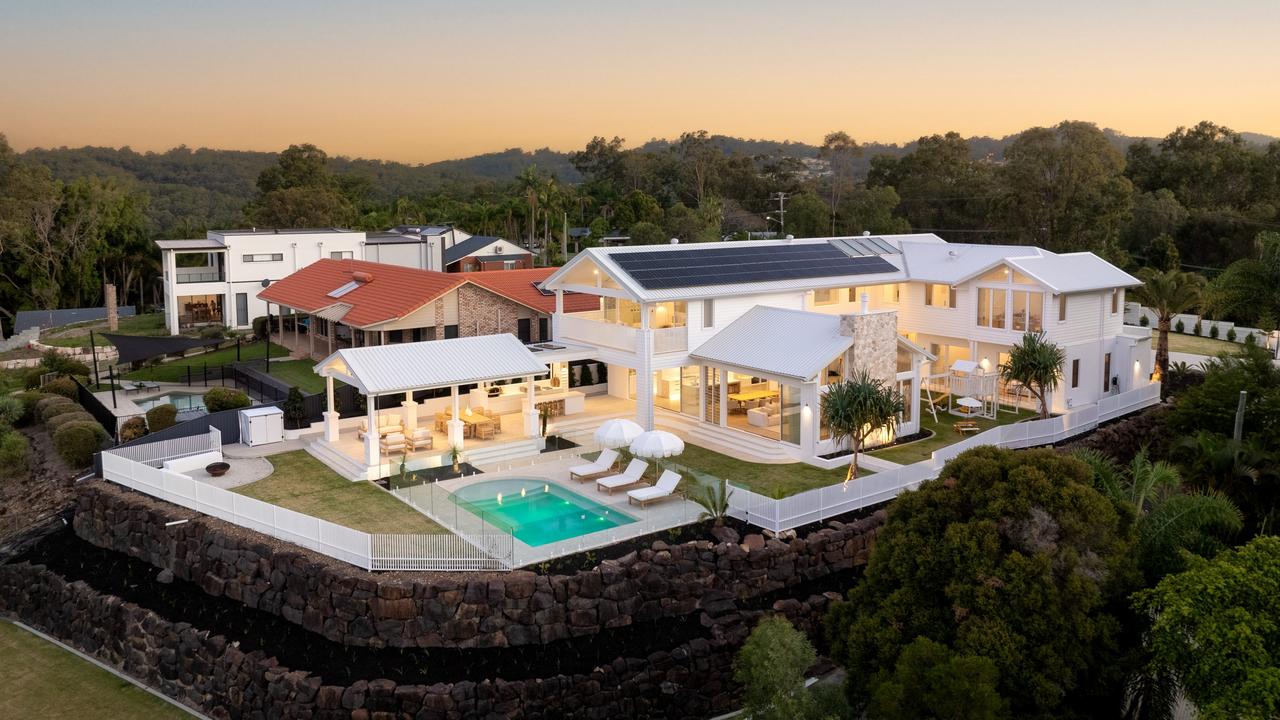 An aerial view of the Hinterland home