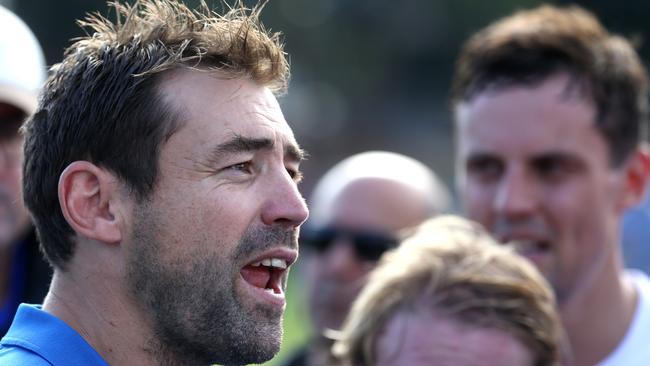 Marcus Buzaglo calling the shots during his East Ringwood coaching tenure. Picture: Stuart Milligan