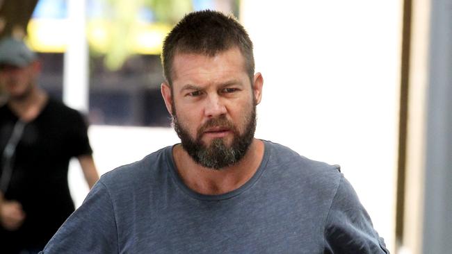 Former West Coast Eagles AFL player Ben Cousins arrives at the Fremantle Magistrates Court in Perth, Friday, Jan. 20, 2017. Cousins has been handed a three-hour trial date for June 9 after he appeared in court over an allegation he was in possession of meth in June last year. (AAP Image/Richard Wainwright) NO ARCHIVING